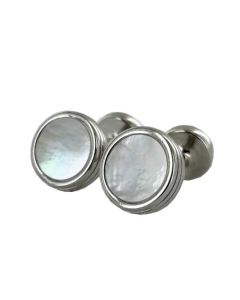 This pair of BOSS cufflinks come with a pearl colour on the inside.