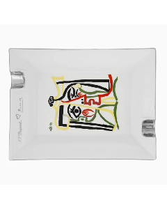 This White Porcelain Pablo Picasso Ashtray by S. T. Dupont is made with a lacquer coating over the porcelain white a white base. 
