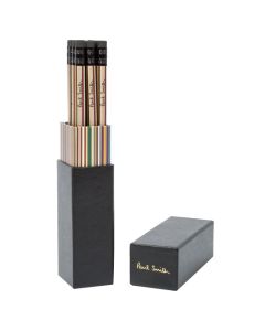 The Paul Smith 12 signature striped pencils in a presentation box.