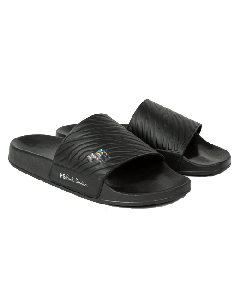 These Paul Smith Nyro Zebra Black Sliders have a rubberised upper and an EVA sole.