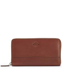 The Purdey London brown smooth leather continental purse.