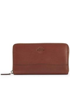 The Purdey London brown smooth leather continental purse.