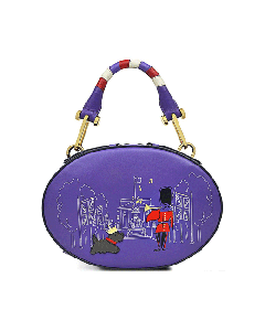 The Coronation Palace Purple Leather Bag With Top Handle By Radley London