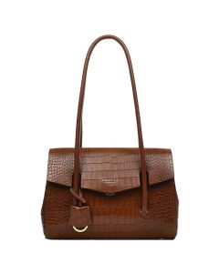 This Brown Faux Croc Apsley Road Medium Shoulder Bag was designed by Radley. 