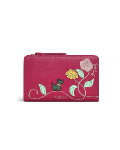 Best Buds Bifold Purse In Medium By Radley London In Pink Grained Leather