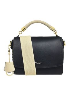 This Black Adie Road Small Flapover Multiway Bag is designed by Radley. 