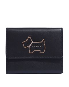 This Black Heritage Dog Outline Small Trifold Purse was designed by Radley.