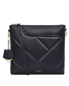 This Black Pockets 2.0 Quilt Medium Cross Body Bag is designed by Radley. 