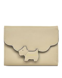 This Light Grey Crest Scallop Small Trifold Purse was designed by Radley. 