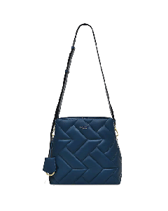 This Radley Dukes Place Deep Sea Blue Quilted Cross Body Bag has an adjustable leather strap.