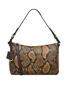 This Dark Brown Faux Snake Dukes Place Medium Shoulder Bag is designed by Radley. 