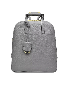 Dukes Place Medium Backpack in Grey Leather