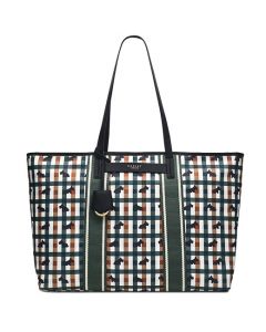 This Finsbury Park Checked Dog Large Shoulder Bag is designed by Radley. 