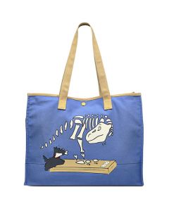 This Light Blue Mischief in the Museum Large Tote Bag was designed by Radley. 
