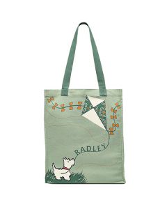 This Light Green Kite Flying Medium Tote Bag is designed by Radley.