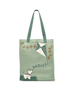 This Light Green Kite Flying Medium Tote Bag is designed by Radley.