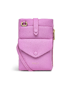 Mallow Street Medium Pink Leather Phone Crossbody Bag By Radley