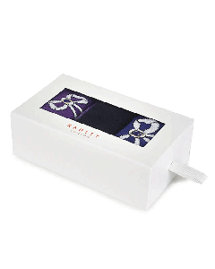 This Radley Purple Bows 3-Pack Socks Gift Set has a set of purple and black socks with metallic gold. 