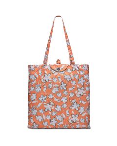 This Orange Thrift Floral Foldaway Shopper Bag is designed by Radley. 