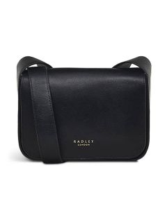 Radley's Westwell Lane Small Black Cross Body Bag has a flap closure into the main compartment.
