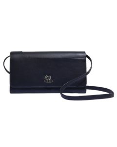 Pockets Black Leather Large Phone Cross Body
