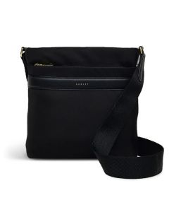 Radley's Holland Park Small Zip-Top Black Cross Body Bag is made from recycled fabric and water-based PU trims that give a sleek finish whilst being eco friendly.