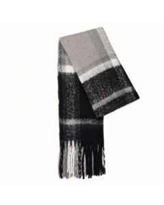 This Fluffy Check Print Monochrome Scarf by Radley looks great with black and neutral colours as the monochrome palette would match.