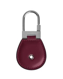 This Montblanc keyring comes in a red leather material with stainless steel holder.
