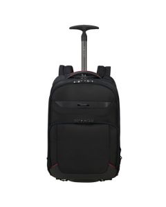 Samsonite Pro-DLX 6 Laptop Backpack with Wheels, 17.3" with a retractable top handle, padded shoulder straps, and wheels.