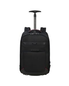 Samsonite Pro-DLX 6 Laptop Backpack with Wheels, 17.3" with a retractable top handle, padded shoulder straps, and wheels.