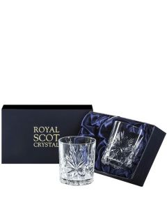 These Royal Scot Crystal Edinburgh Star 2 x 33cl Large Tumblers will be presented inside a satin lined gift box.