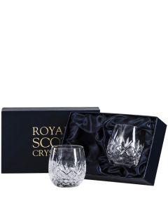 These Edinburgh 2 x 35cl Gin & Tonic Barrel Tumblers will be presented inside a Royal Scot Crystal gift box.