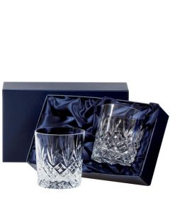 These Royal Scot Crystal Edinburgh 2 x 33cl Large Tumblers will be presented inside a satin lined gift box.