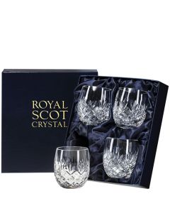 These Edinburgh 4 x 25cl Barrel Tumblers have been designed by Royal Scot Crystal.
