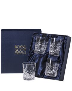 These Royal Scot Crystal Edinburgh 4 x 21cl Whisky Tumblers will be presented inside a luxurious gift box.