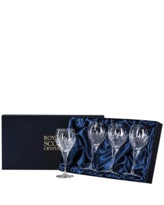 These Edinburgh 4 x 40cl Large Wine Glasses have been designed by Royal Scot Crystal and will be presented inside a satin-lined gift box.