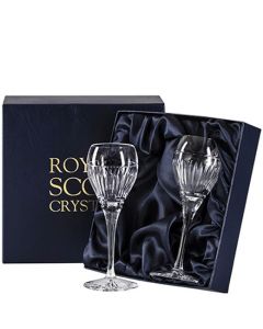 These Art Deco 2 x 11cl Port/Sherry Glasses will be presented inside a midnight blue gift box. 