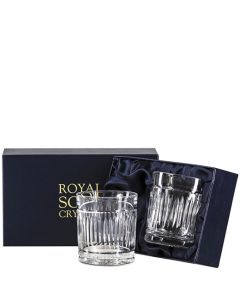 These Royal Scot Crystal Art Deco 2 x 33cl Large Tumblers will be presented inside a satin-lined gift box.