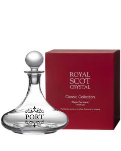 This Royal Scot Crystal Classic Collection 75cl 'PORT' Ships Decanter will be presented inside a red gift box.