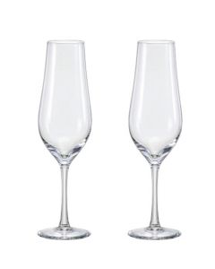 These Classic Collection 2 x 17cl Champagne Flutes have been designed by Royal Scot Crystal.