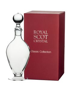 This Royal Scot Crystal Classic Collection 80cl Footed Wine Decanter will be presented inside a red gift box.