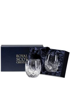 These Edinburgh 2 x 25cl Barrel Tumblers will be presented inside a Royal Scot Crystal satin-lined gift box.
