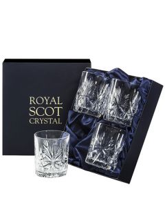 These Royal Scot Crystal Edinburgh Star 4 x 33cl Large Tumblers will be presented inside a satin-lined gift box.