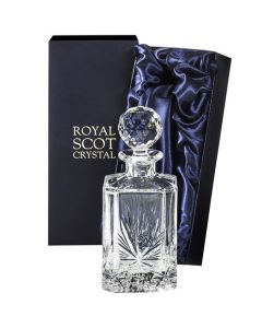 This Royal Scot Crystal Edinburgh Star 75cl Square Spirit Decanter will be presented inside a satin-lined gift box.