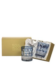 These Belgravia 2 x 33cl Skye Blue Large Tumblers were designed by Royal Scot Crystal. 