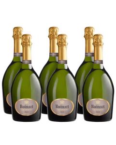 Ruinart 6 x 75 cl Brut Champagne Bottles.