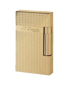 S.T. Dupont Ligne 2 Lighter, Yellow Gold Diamond Head Pattern.