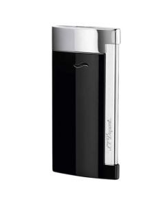 S.T. Dupont Slim 7 Lighter, Torch Flame, In Black and Chrome.
