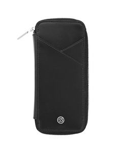 This Black Leather Line D 3 Pen Case is designed by S.T. Dupont Paris. 