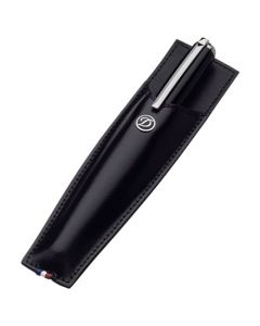 This Black Leather Line D Single Pen Slot was designed by S.T. Dupont Paris. 